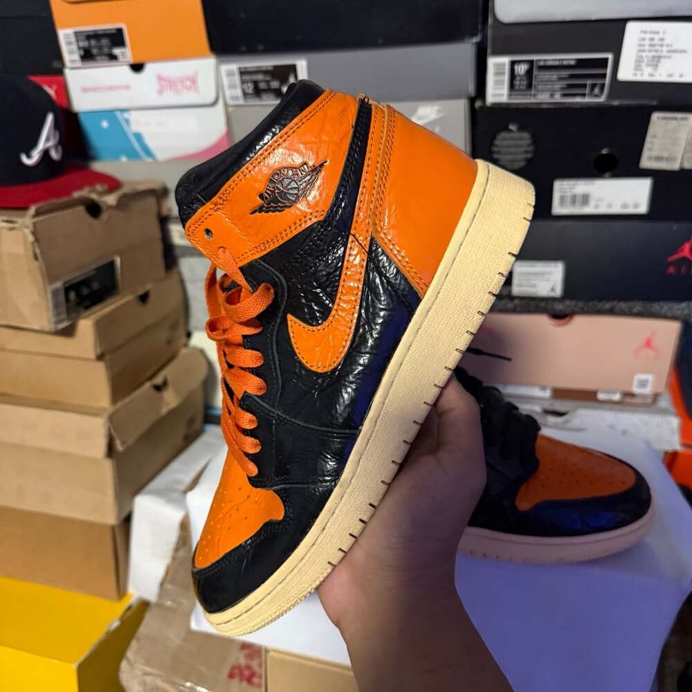 Size 6.5Y - Jordan 1 Retro High Shattered Backboard 3.0 Patent Leather